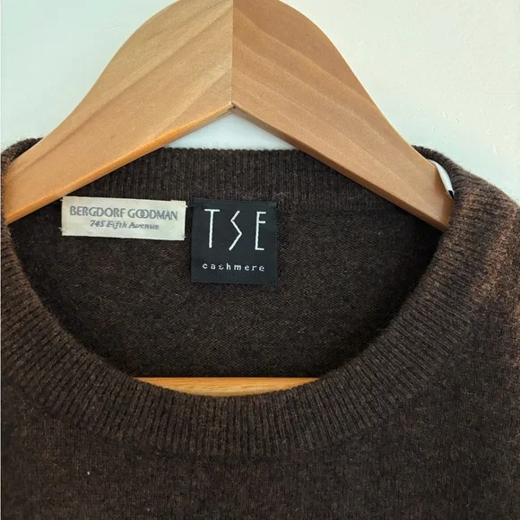 Tse chocolate brown cashmere sweater - Picture 3 of 5